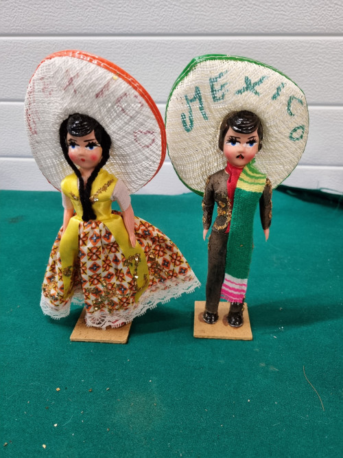 -	Stel mexico poppen vintage jaren 60