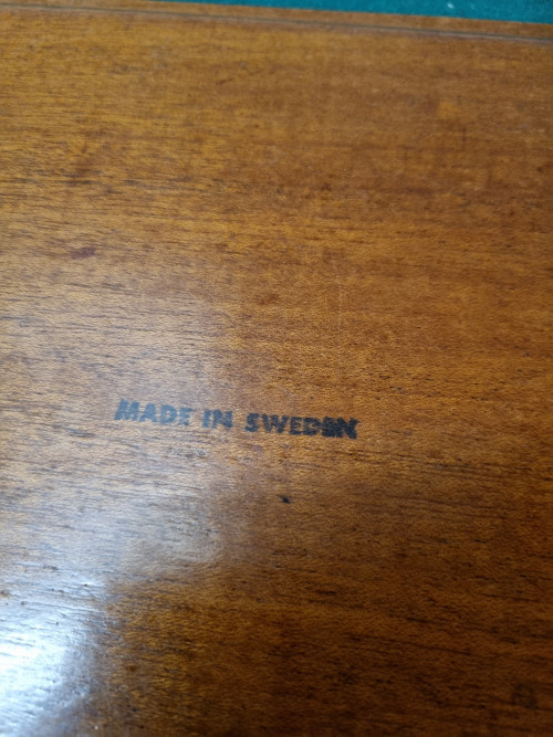 dienblad vintage hout zweeds