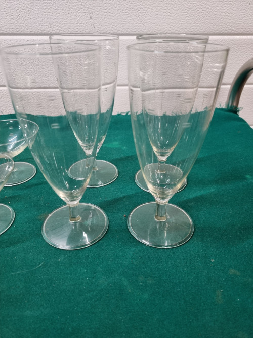 Glazen vintage heel dun 11 stuks
