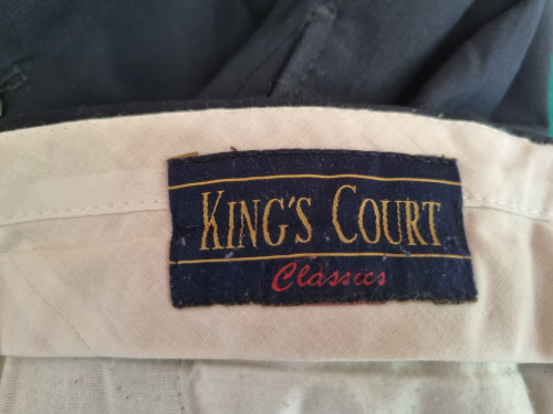 Pantalon king’s court, donkerblauw maat taille 44 breed